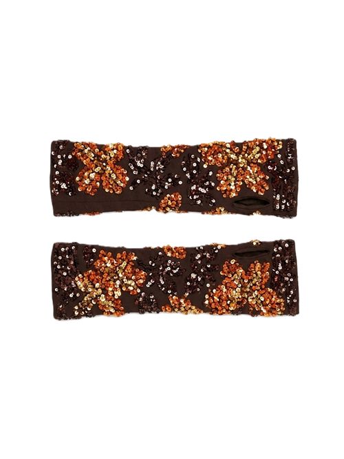manicotti - full paillettes str. fiori P.a.r.o.s.h. | D000628GALAXY808 FANT MARRONE